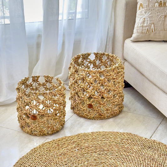 Halfa basket mesh yarn. سلة حلفا غزل شبكة