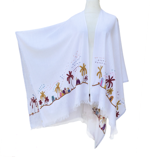 Embroidered linen Cap كاب كتان مطرز .306