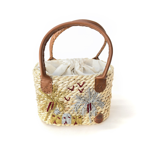 Rustic Gold Embroidered Corn Bag حقية ذرة مطرزة ريفي ذهي