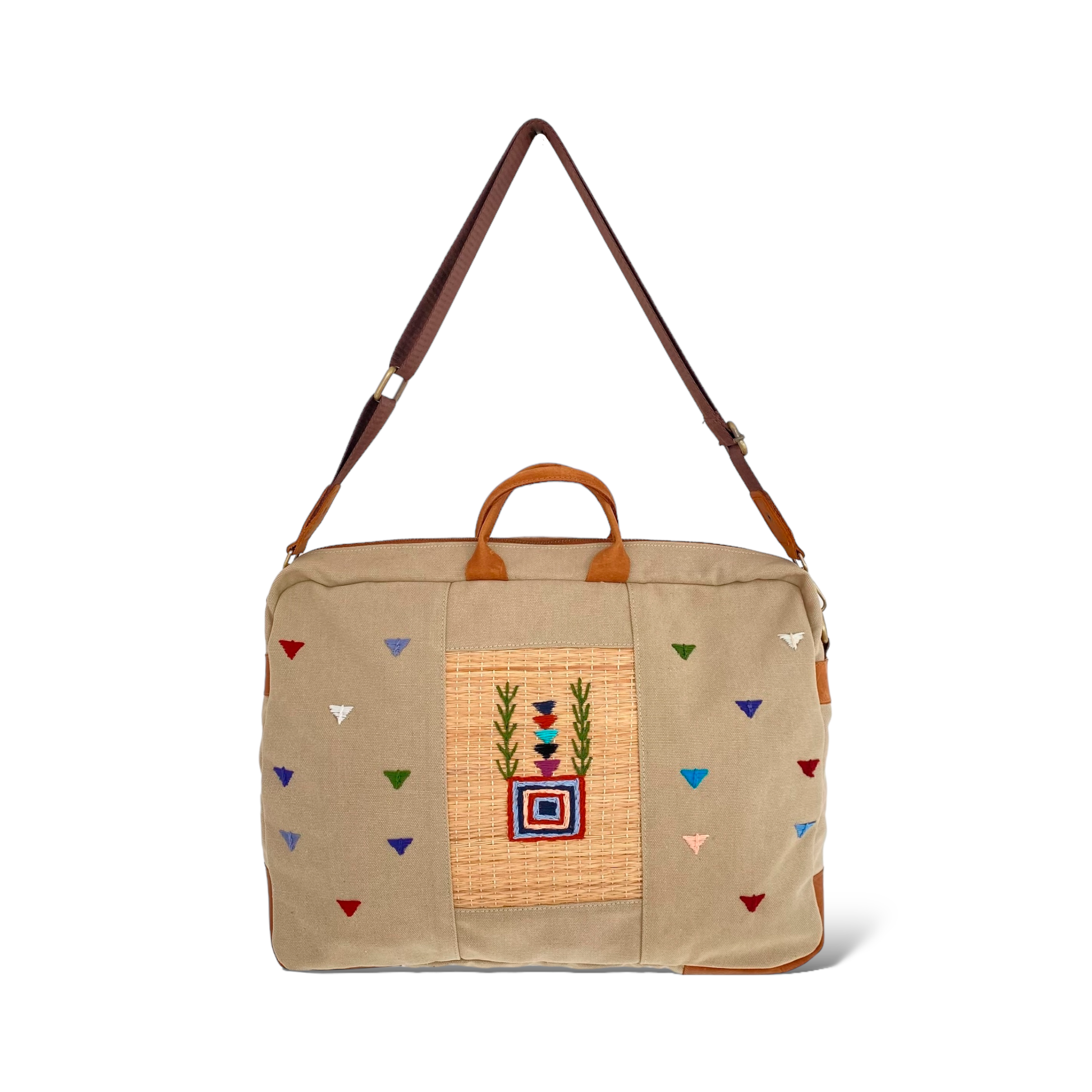 Fabric Laptop Bag with Embroidered Arjun حقيبة لاب توب قماش مع عرجون مطرزة