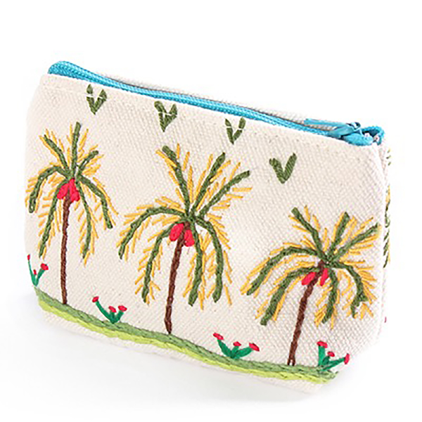 Embroidered fabric wallet محفظة قماش مطرزة