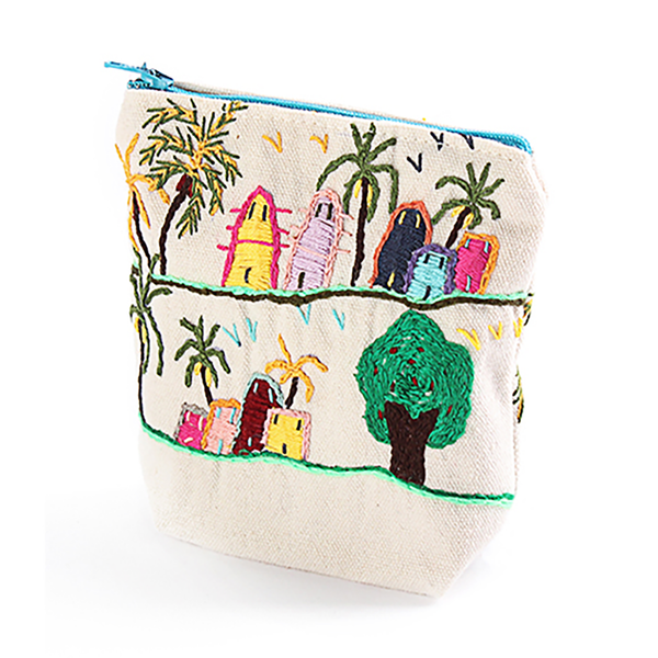 Embroidered fabric wallet محفظة قماش مطرزة