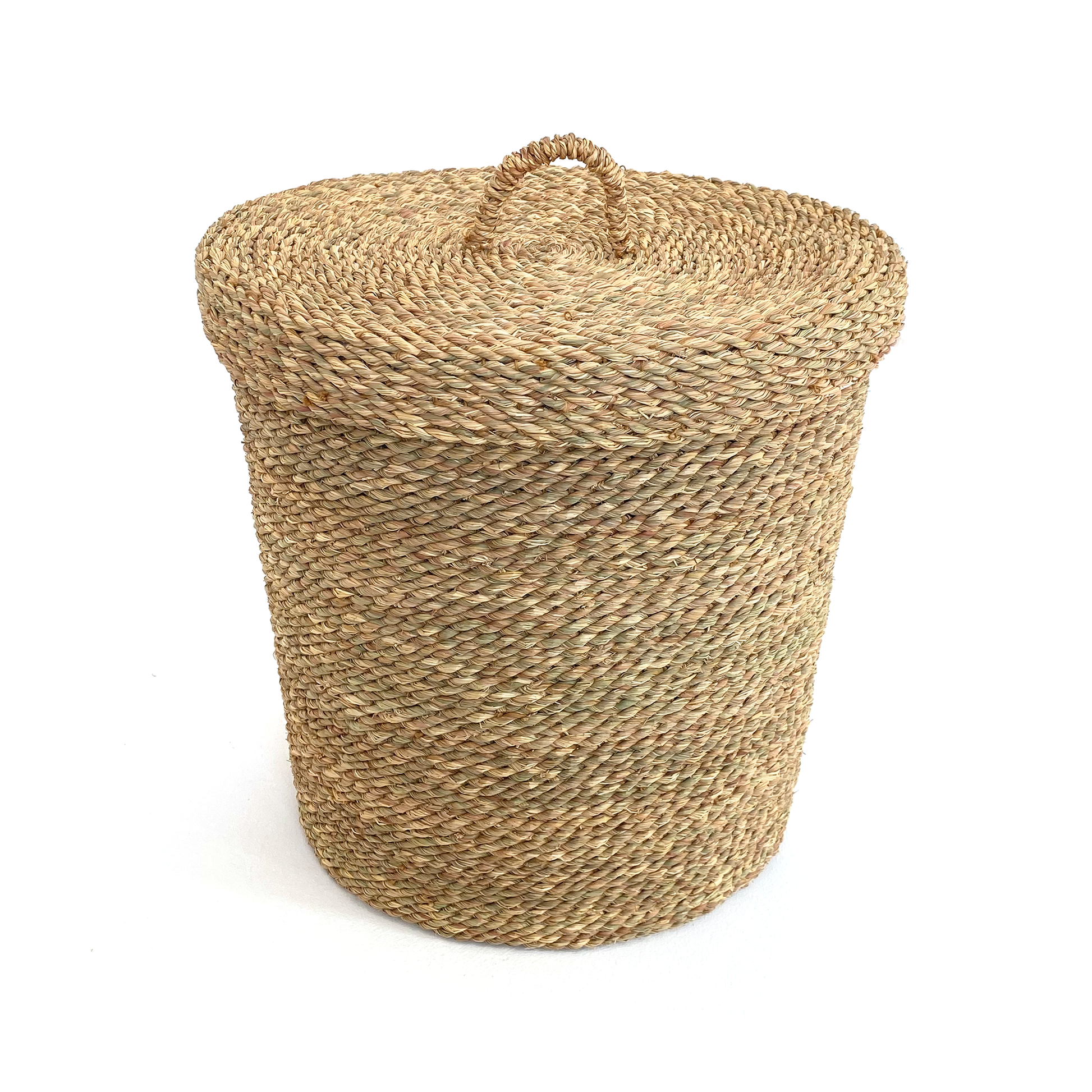Halfa laundry basket with lid. سلة حلفا للغسيل بغطاء