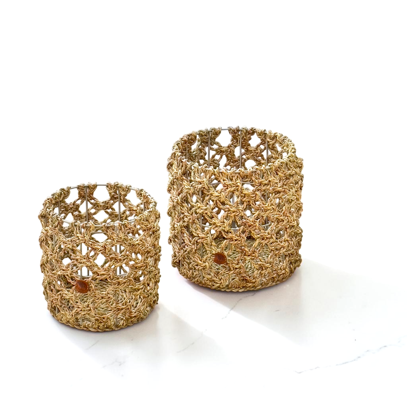 Halfa basket mesh yarn. سلة حلفا غزل شبكة