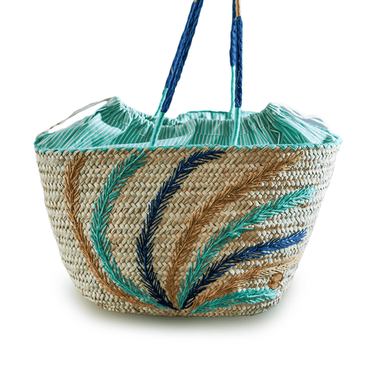 Embroidered Khoos Bag حقيبة خوص مطرزة