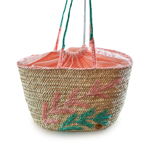 Embroidered Khoos Bag حقيبة خوص مطرزة