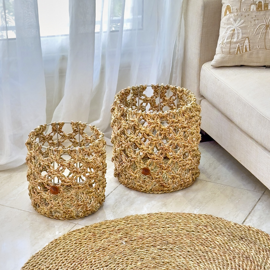 Halfa basket mesh yarn. سلة حلفا غزل شبكة