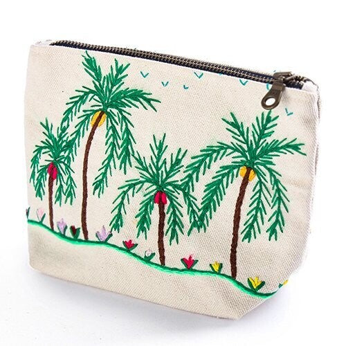 Embroidered fabric wallet محفظة قماش مطرزة