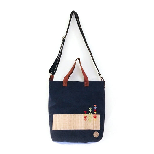 Fabric Laptop Bag with Embroidered Arjun حقيبة لاب توب قماش مع عرجون مطرز