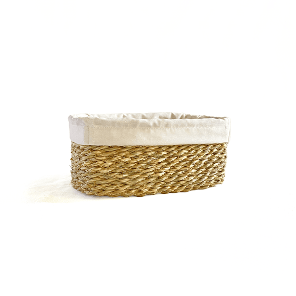 Halfa Rectangular Basket with Cover - Towels.  سلة حلفا مستطيلة بجراب - فوط