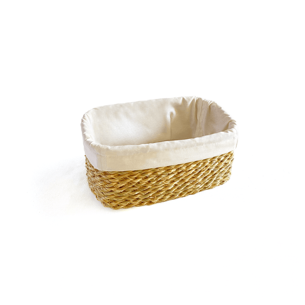 Halfa Rectangular Basket with Cover - Towels.  سلة حلفا مستطيلة بجراب - فوط