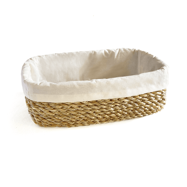 Halfa Rectangular Basket with Cover - Towels.  سلة حلفا مستطيلة بجراب - فوط