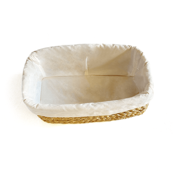 Halfa Rectangular Basket with Cover - Towels.  سلة حلفا مستطيلة بجراب - فوط