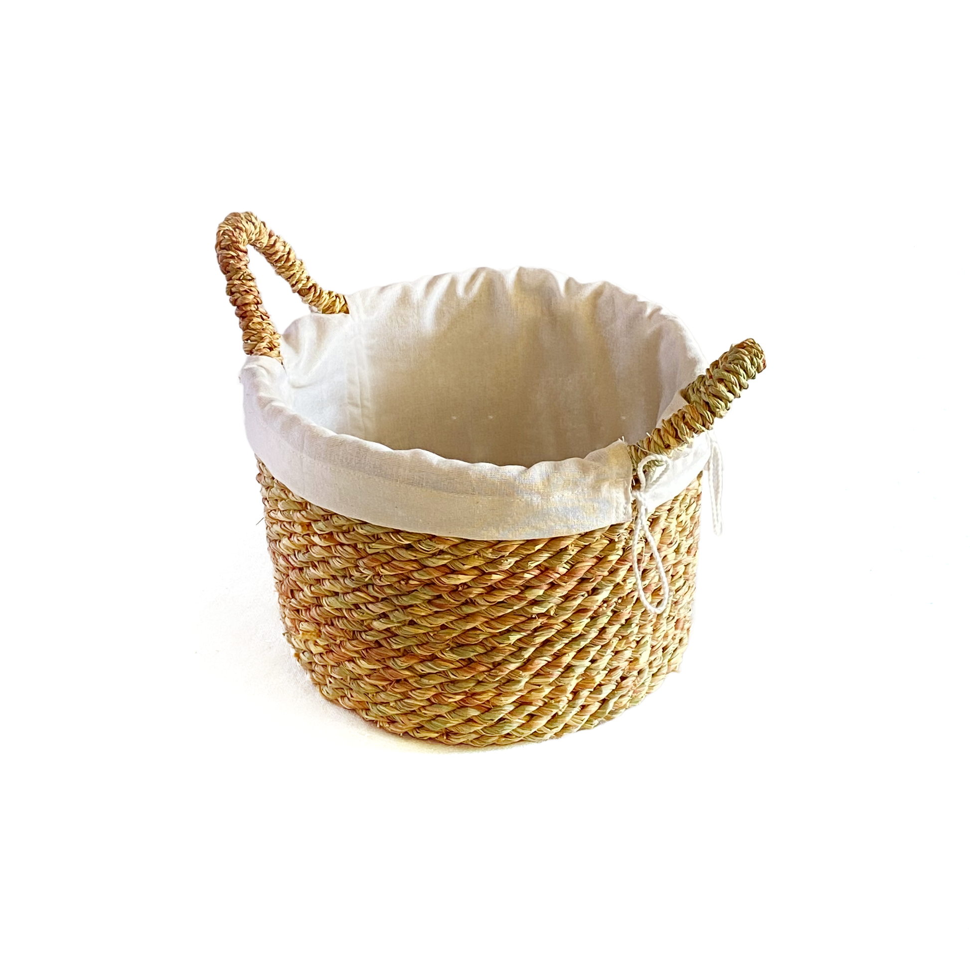 Halfa circular Basket with Handle and Cover سلة حلفا دائرية بيد وجراب