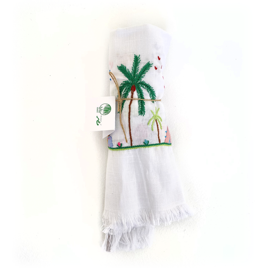 Embroidered Tencel Shawl شال تنسل مطرز